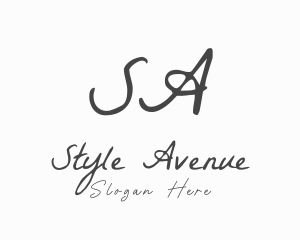 Stylish Cursive Boutique logo design