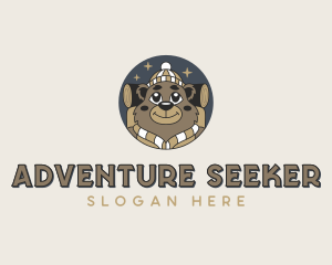 Bear Campsite Adventure logo design