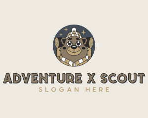 Bear Campsite Adventure logo design