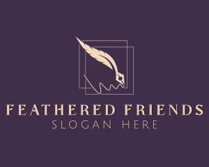 Writing Feather Pen logo design