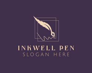 Writing Feather Pen logo design