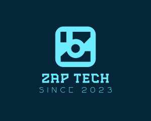 Digital Tech Letter Z logo design