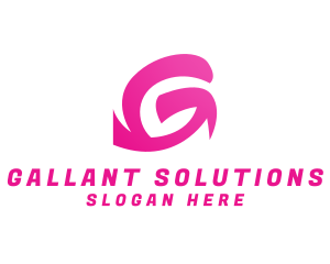 Pink G Stroke  logo design