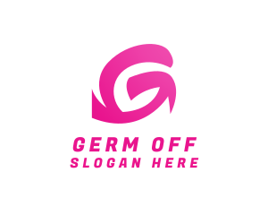 Pink G Stroke  logo design