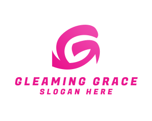 Pink G Stroke  logo design