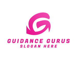 Pink G Stroke  logo design