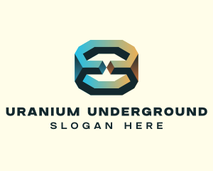 3D Geological Rock logo design