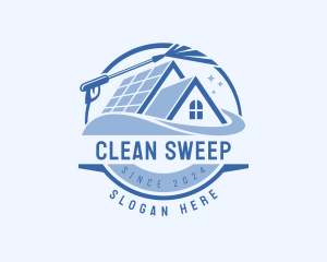 Pressure Washer Roof Cleaning logo design