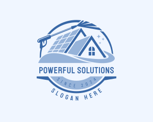 Pressure Washer Roof Cleaning logo design