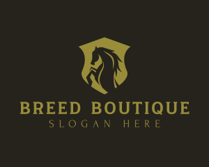 Horse Shield Stallion logo design