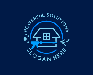 Power Wash Housekeeping logo design