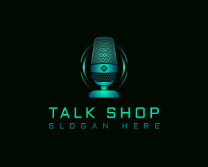 Podcast Streaming Microphone logo design