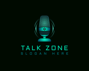 Podcast Streaming Microphone logo design