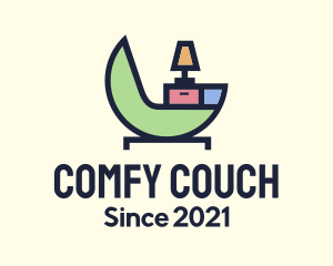 Home Furniture Couch  logo design