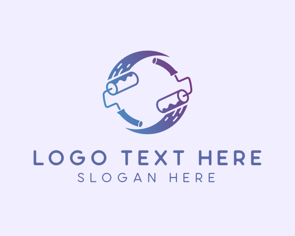 Gradient Paint Roller logo