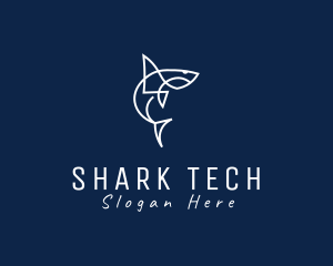 Puzzle Shark Animal logo