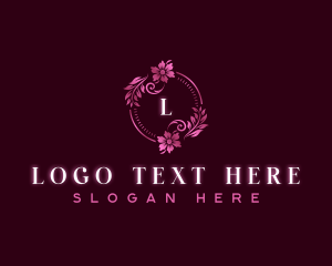 Stylist Floral Garden Logo