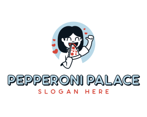 Pepperoni Pizza Girl logo