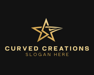 Curve Star Business logo design