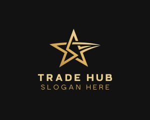 Curve Star Business logo design