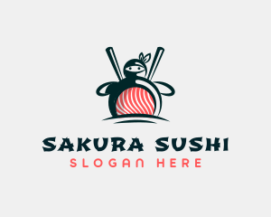 Fat Sushi Ninja  logo design