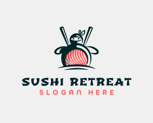 Fat Sushi Ninja  logo design