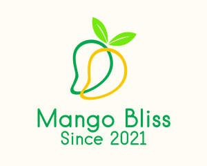 Minimalist Mango Fruit  logo
