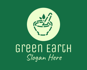 Green Natural Pharmacy logo design