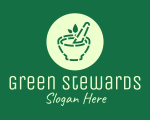 Green Natural Pharmacy logo design