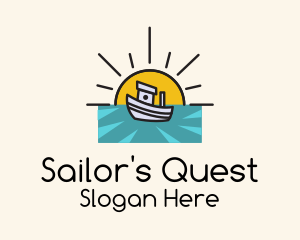 Ocean Sun Boat logo design