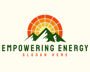 Mountain Energy Sunset  logo design