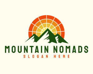 Mountain Energy Sunset  logo design