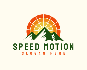 Mountain Energy Sunset  logo design