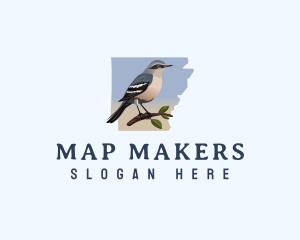 Northern Mockingbird Arkansas logo design