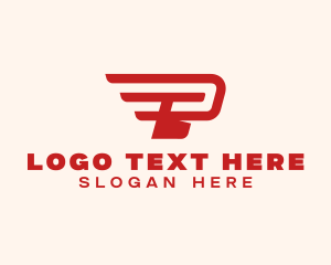 Wings Delivery Letter P logo