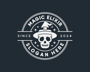 Magic Wizard Skull logo design