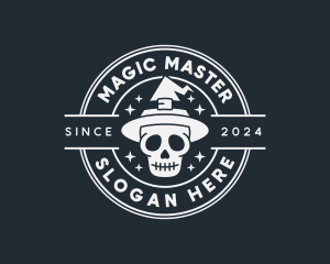 Magic Wizard Skull logo