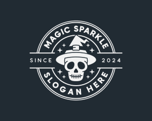 Magic Wizard Skull logo design