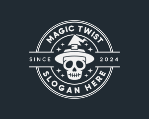 Magic Wizard Skull logo design