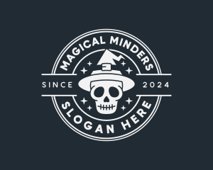 Magic Wizard Skull logo design