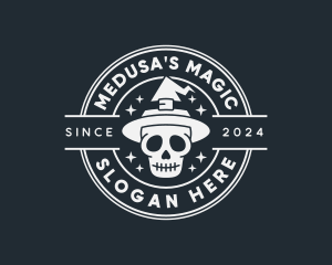 Magic Wizard Skull logo design