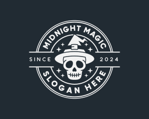 Magic Wizard Skull logo design