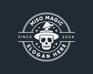 Magic Wizard Skull logo design