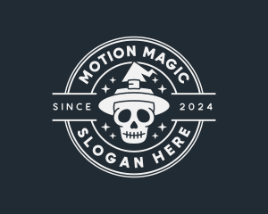 Magic Wizard Skull logo design