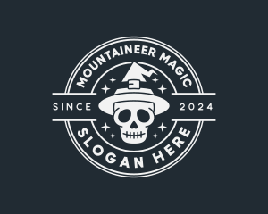 Magic Wizard Skull logo design