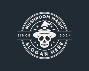 Magic Wizard Skull logo design