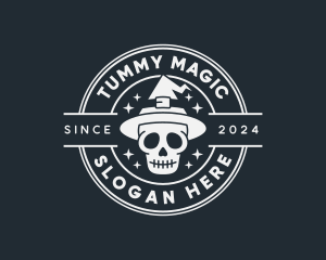 Magic Wizard Skull logo design