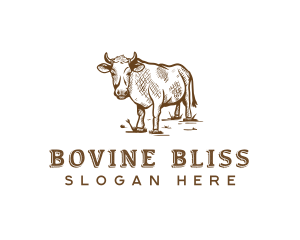 Cattle Dairy Pasture logo design