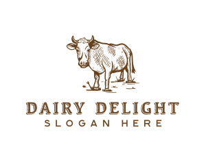 Cattle Dairy Pasture logo design