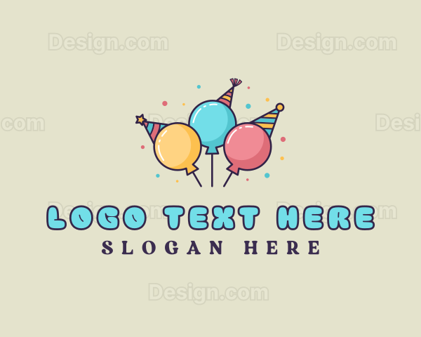 Birthday Party Hat Logo